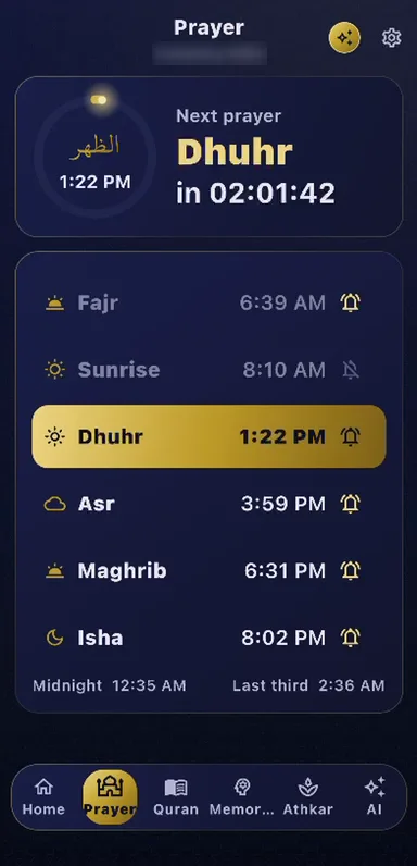 Prayer times
