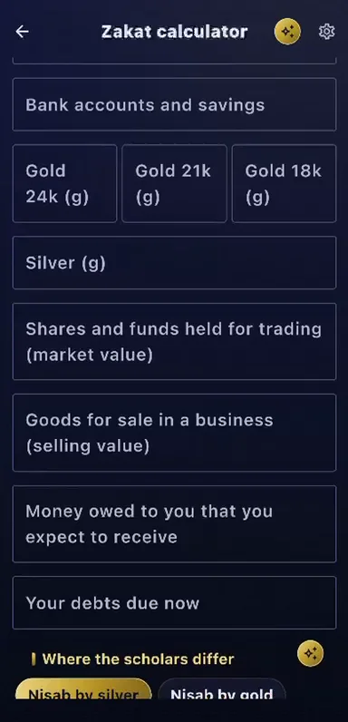 Zakat calculator